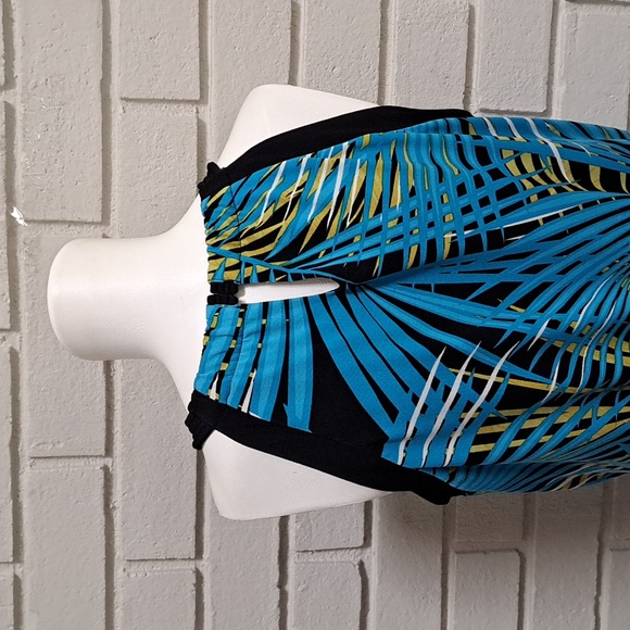 Apt. 9 Blue Troical Side Tie Sleeveless keyhole Detail Dress. Size Small NWOT - Picture 7 of 11